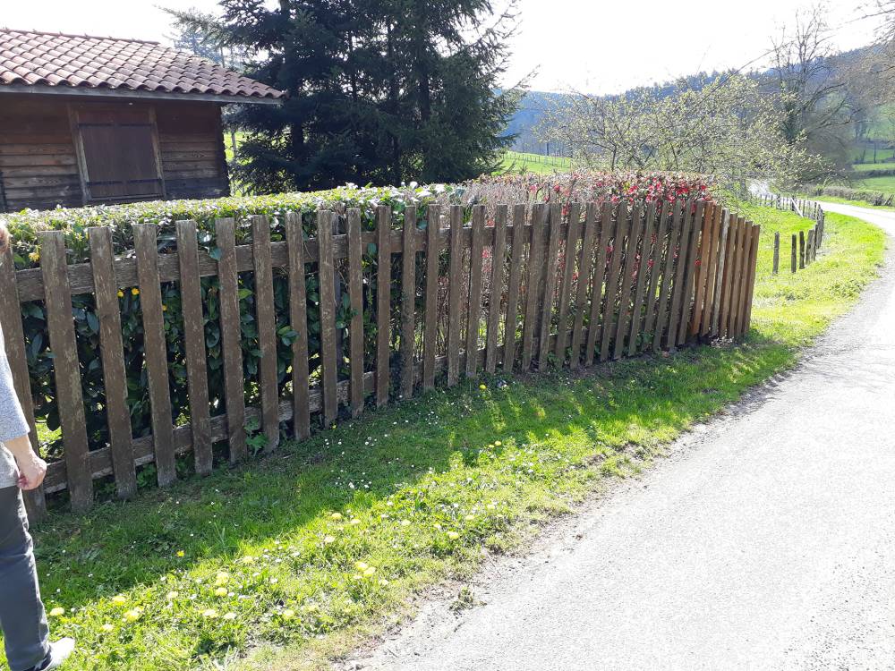 Changement d'une cloture en bois pour du bois et acier galvanisée à St Igny de Vers